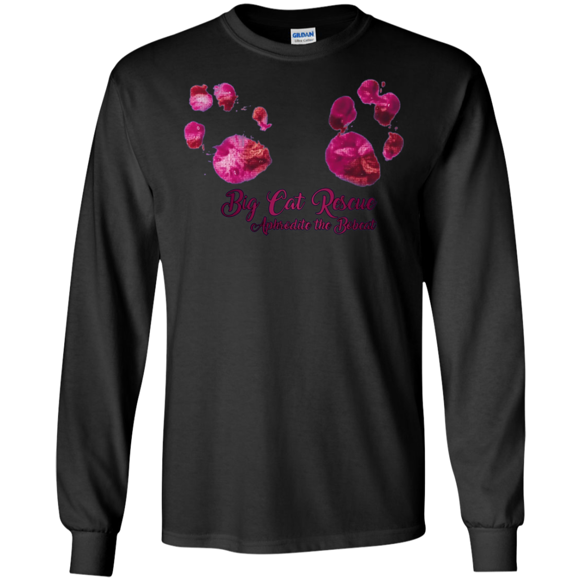 Aphrodite Rehab Bobcat LG Paw Print Long Sleeve T-shirt