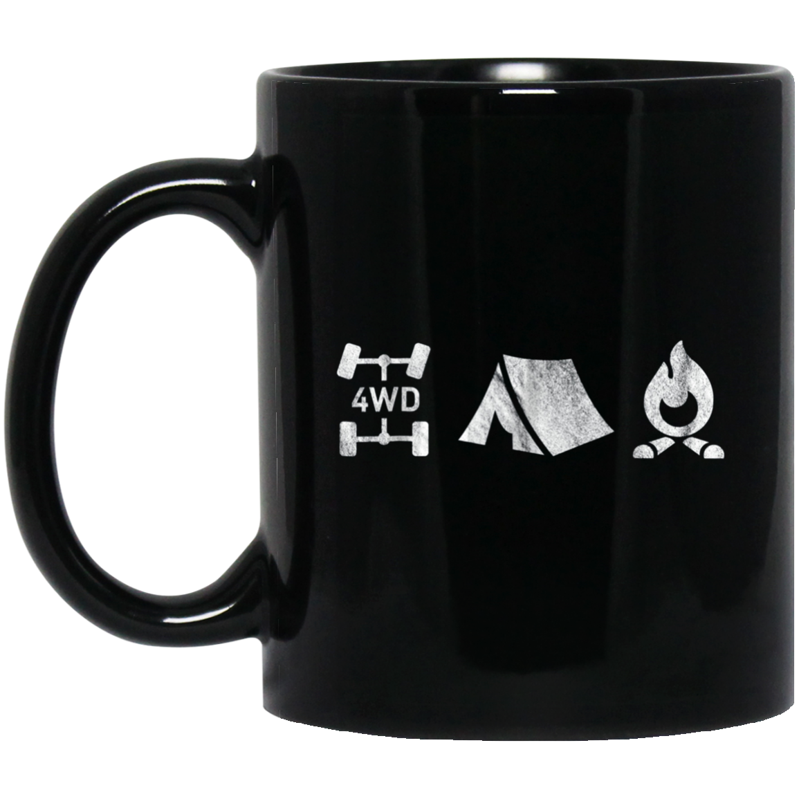 4WD Overland Explorer Tee 4x4 Tent Camp Fire T-Shirt