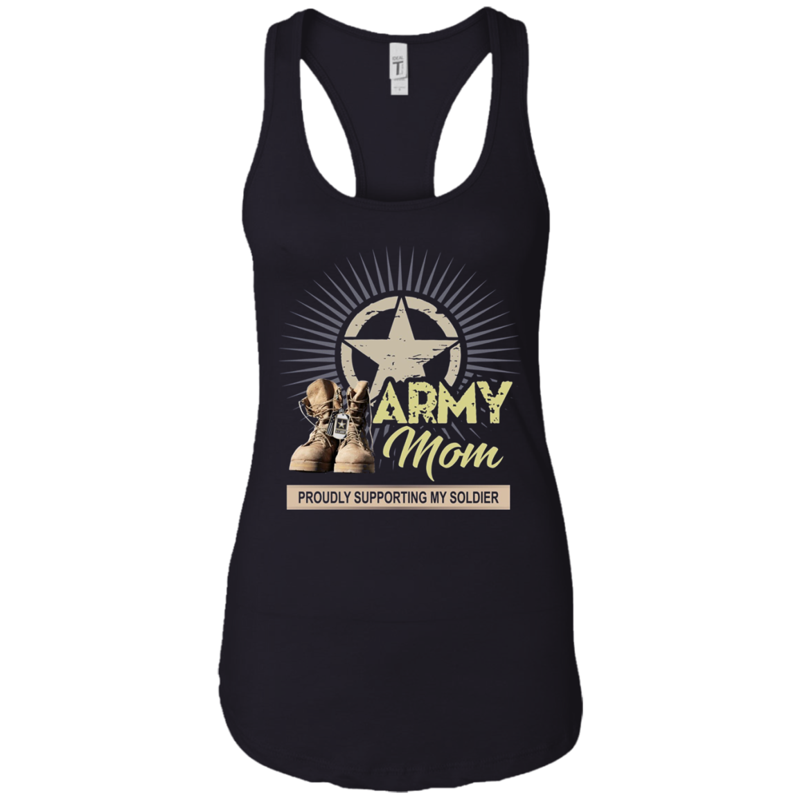 Army Mom Proudly Supporting My Soldier T-Shirt Veterans Gift