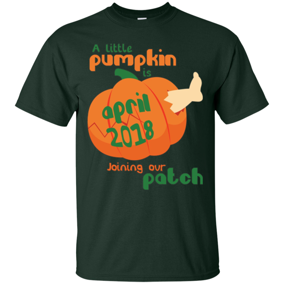 April 2018 Little Pumpkin Pregnancy Announcement Shirt Gift