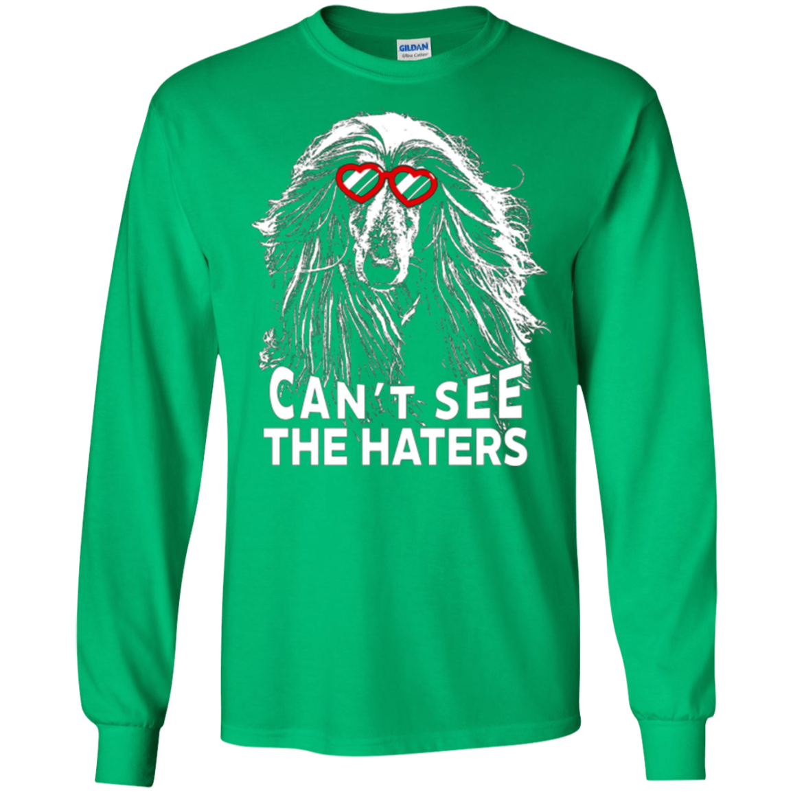La chemise de chien de meute afghane ne peut pas voir les amants de chien mignons Haters placer la balle sur le tee