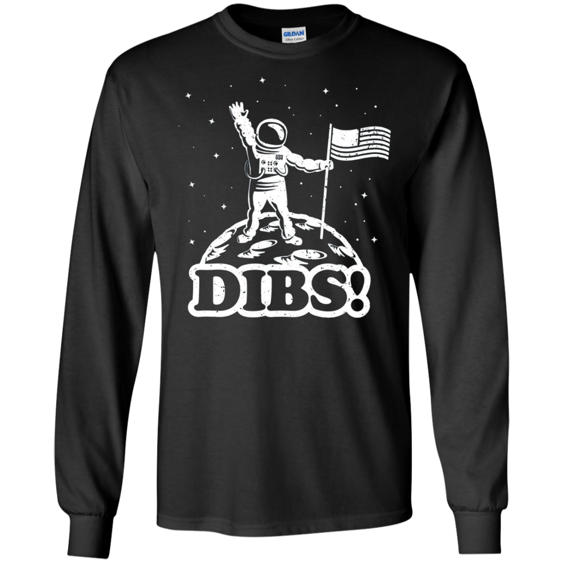 American Flag on Moon July 4th funny t shirt Astronaut space