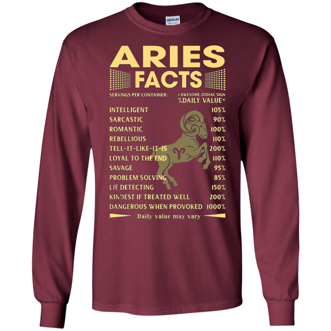 Aries Facts Zodiac T-shirt