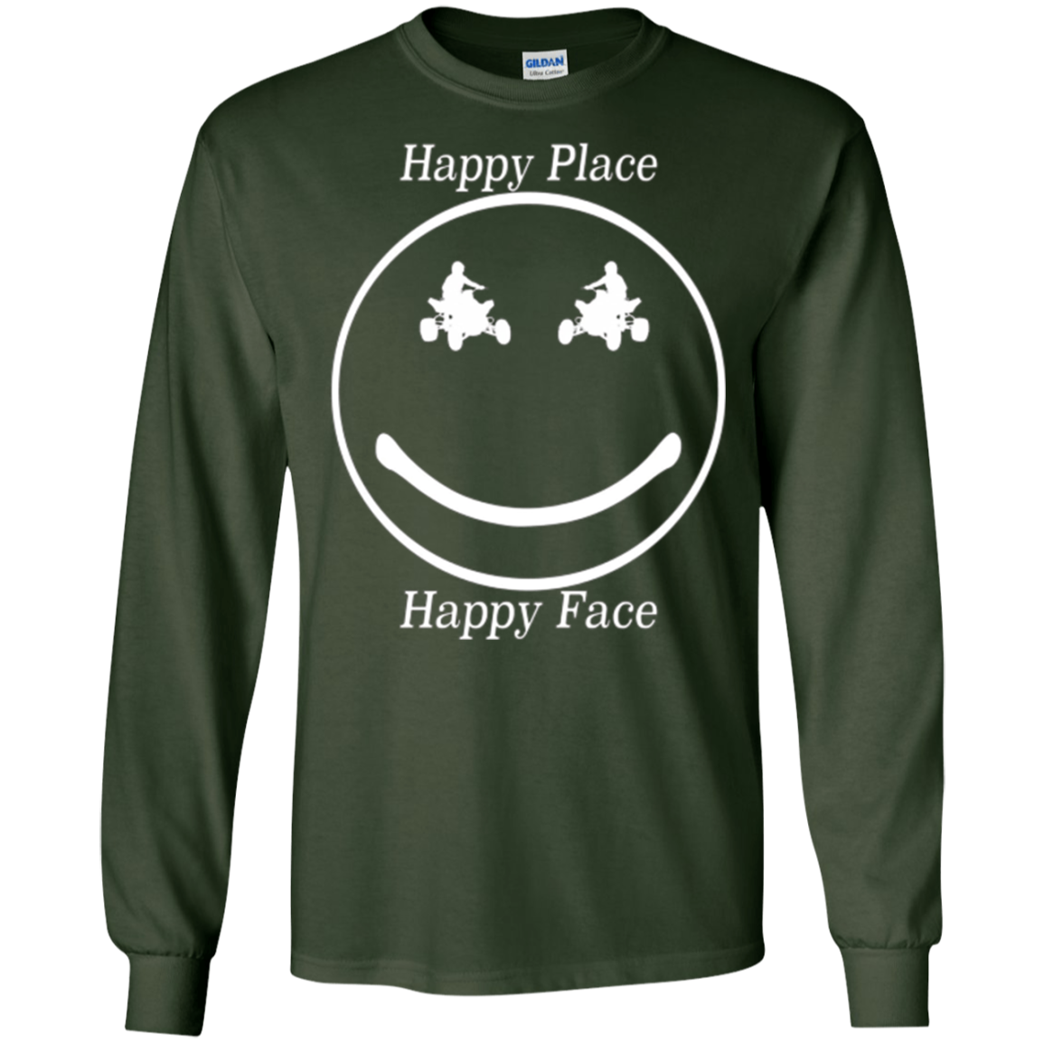 ATV Motocross Happy Place Happy Face t-shirt