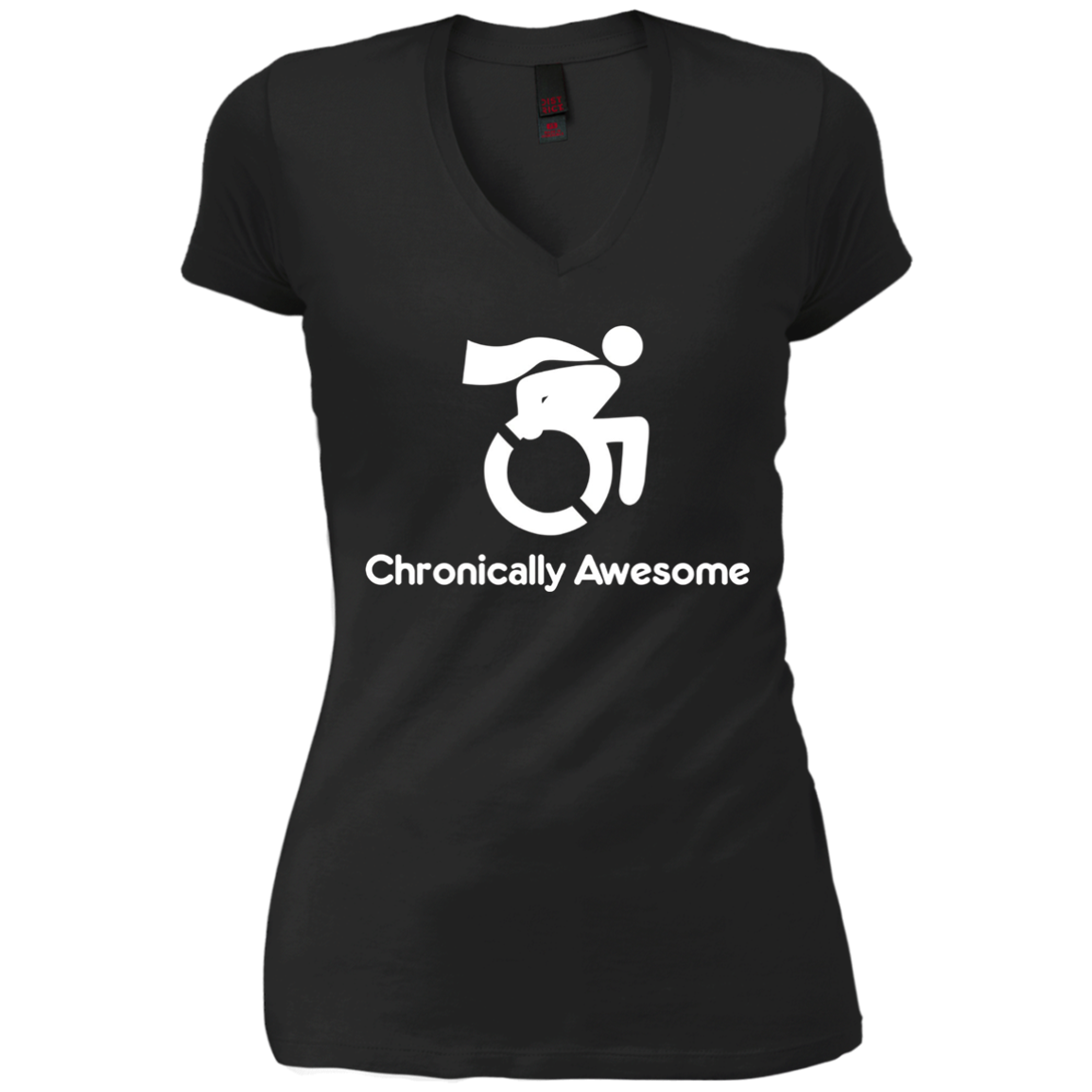 Chronically Awesome Wheelchair Superhero Funny Tee Shirt