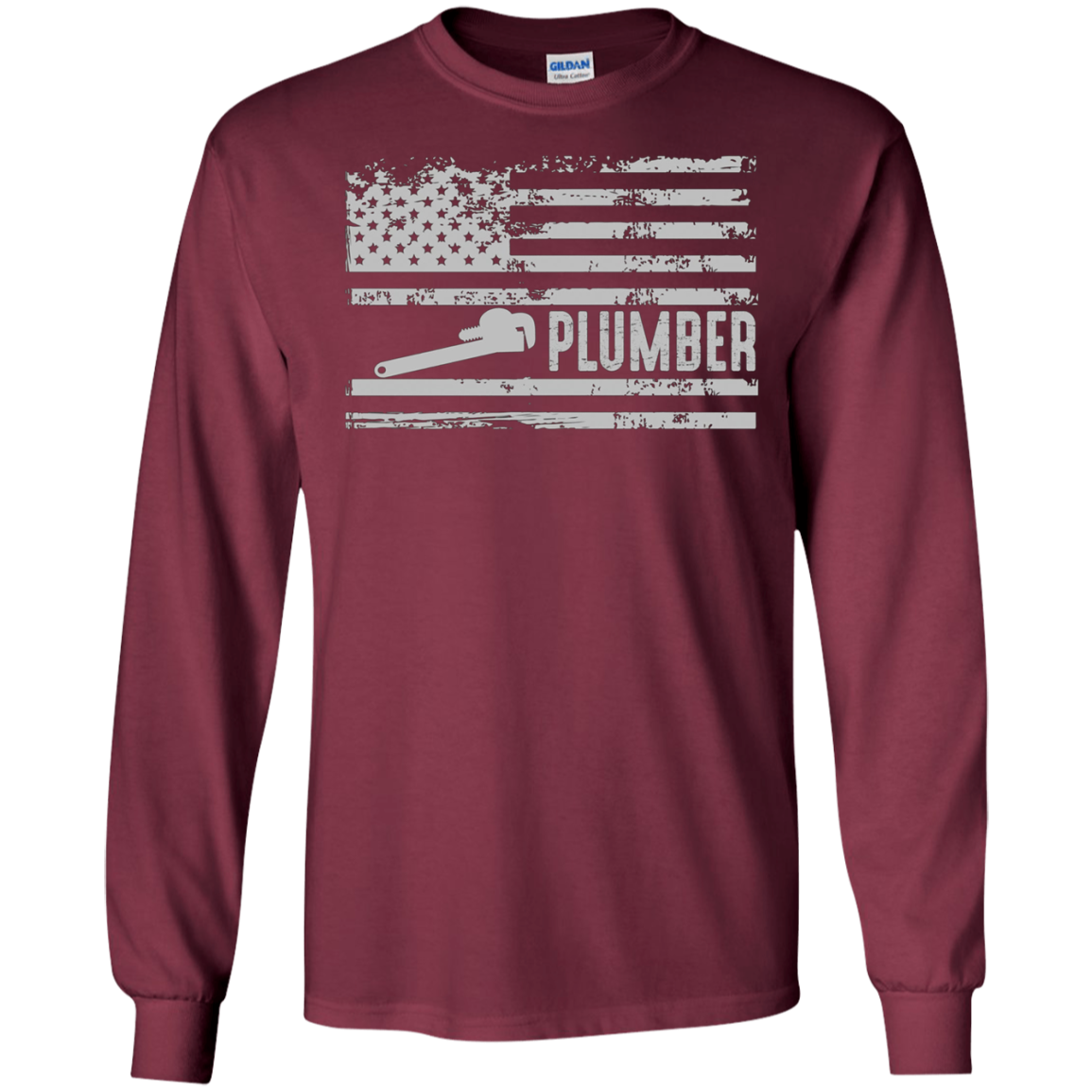 American Plumber United States Flag Gift T-Shirt