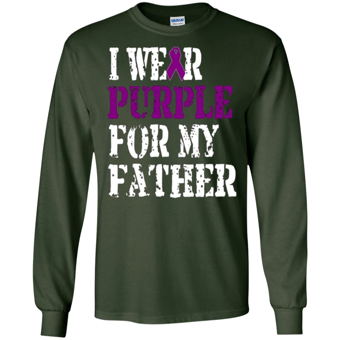 Alzheimer's Awareness T-shirt I Wear Purple For My Father