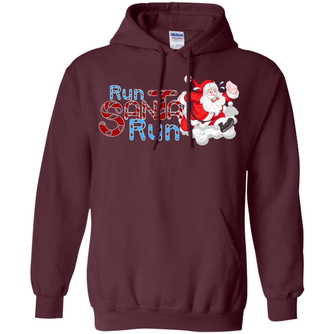 Santa Running Shirt-Funny Merry Christmas & Holiday T shirt