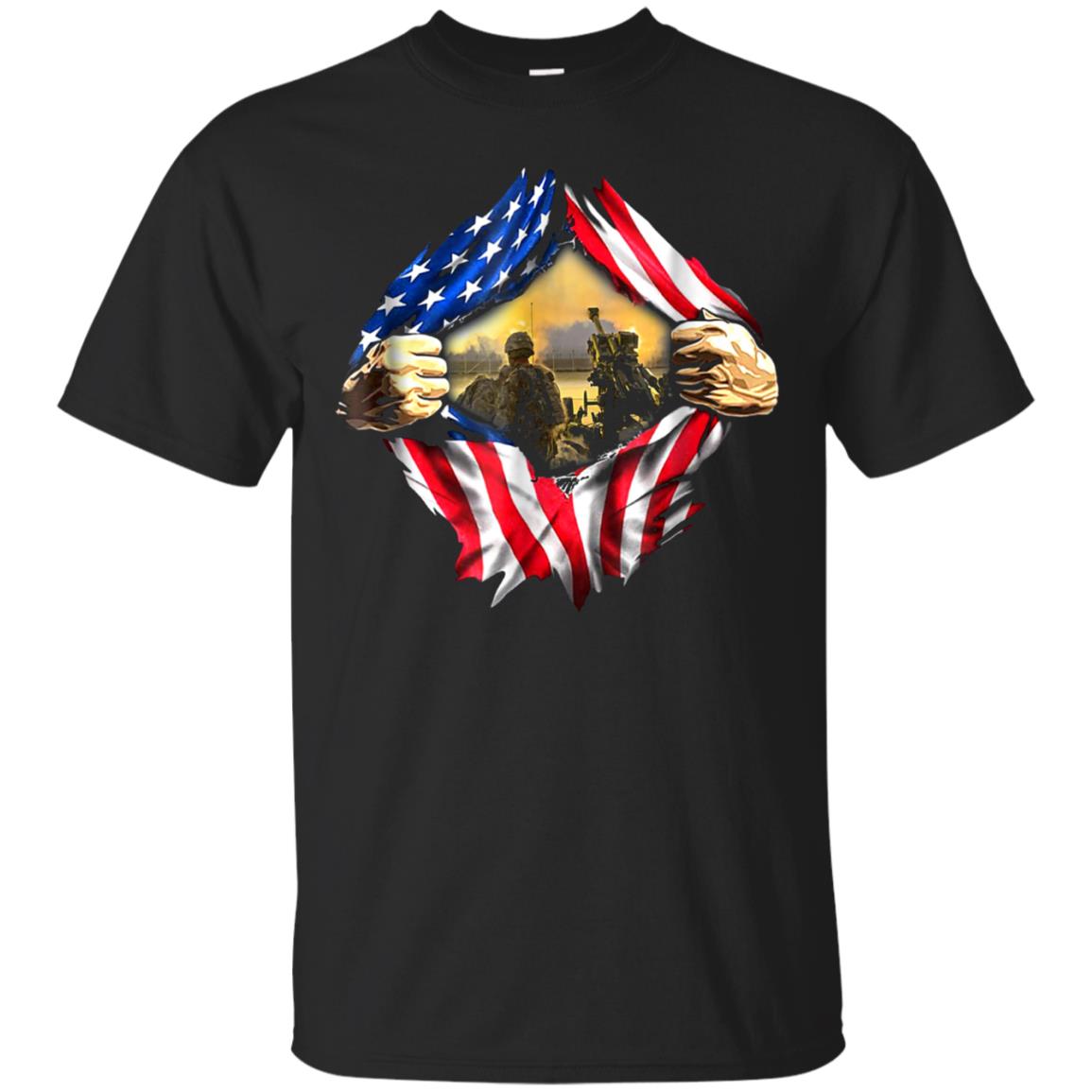 Artilleryman US Flag Awesome T-shirt