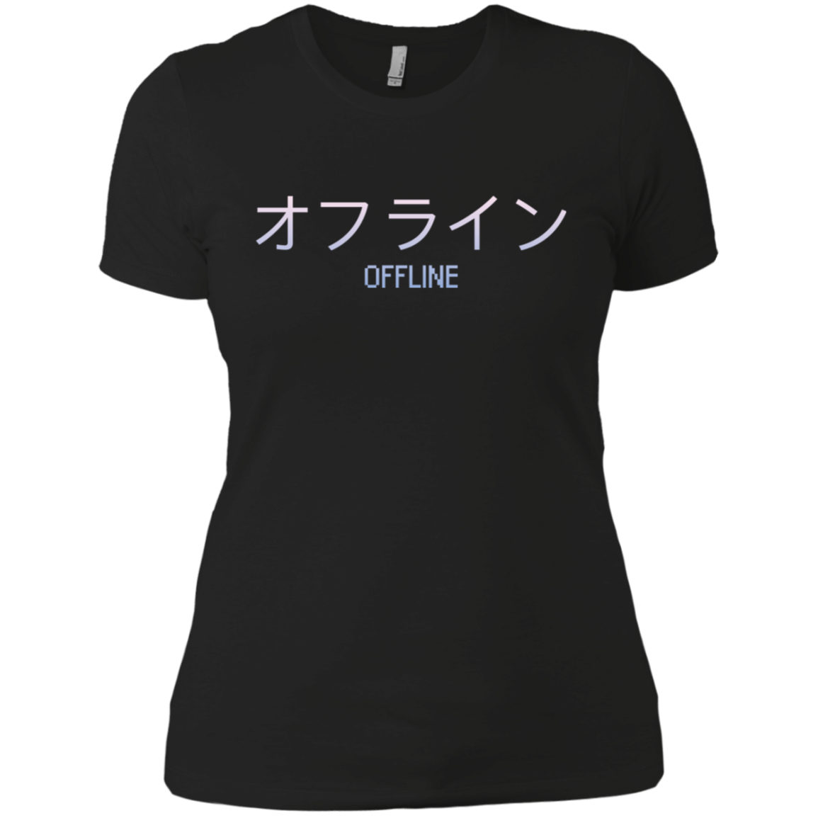 Aesthetic Sad Boys Vaporwave 'Offline' Longsleeve with Kanji