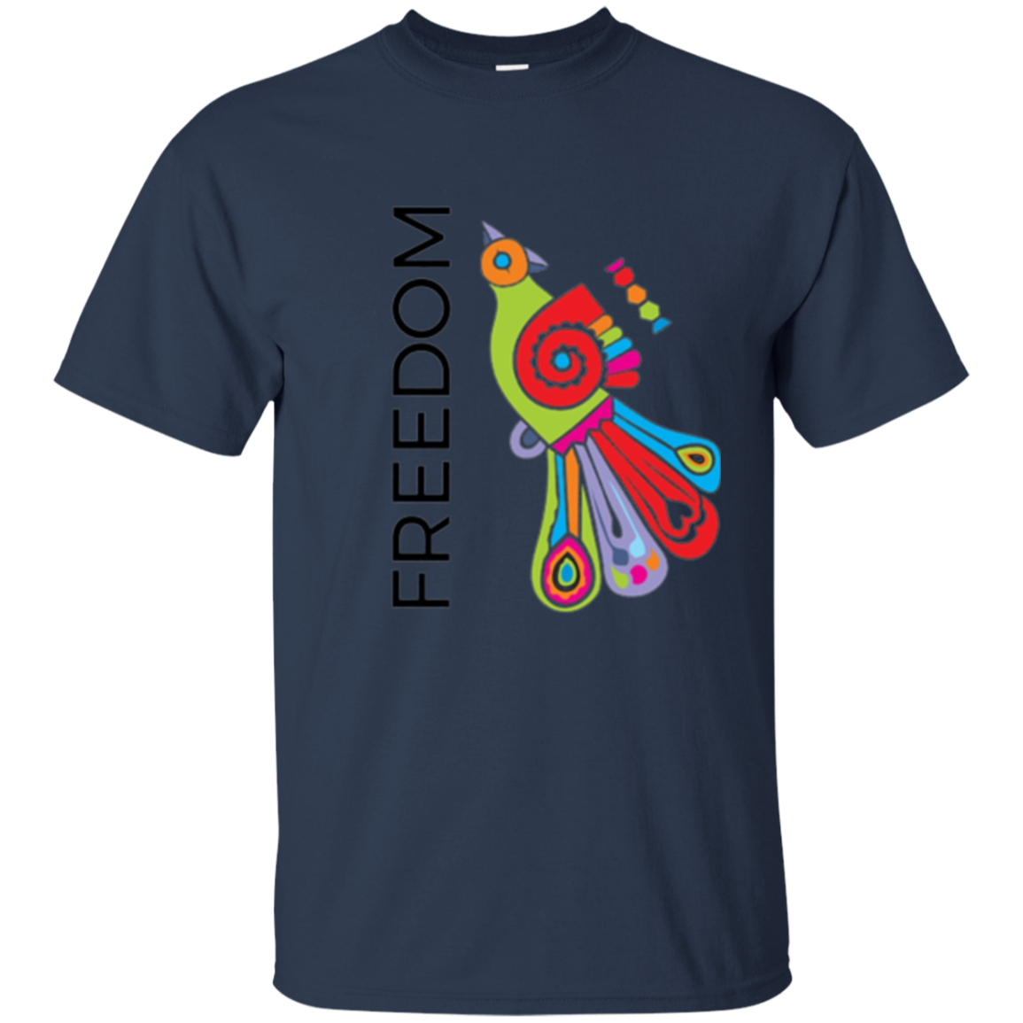 "Freedom" Bright Colorful Bird Diversity Unity T-Shirt