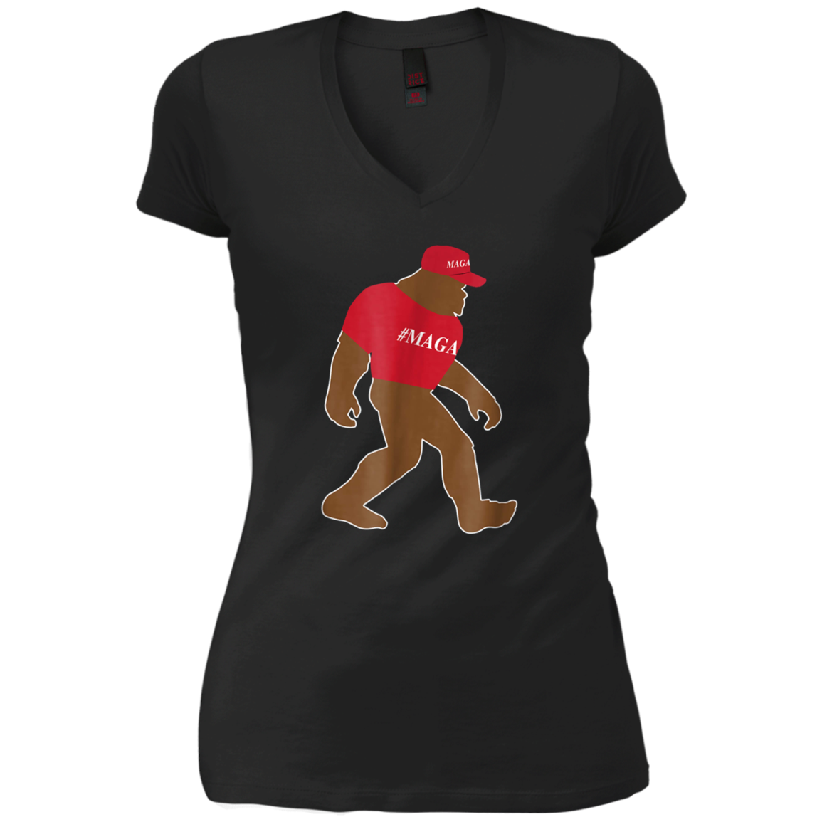 Bigfoot Wearing #MAGA Hat T-Shirt Trump Republican