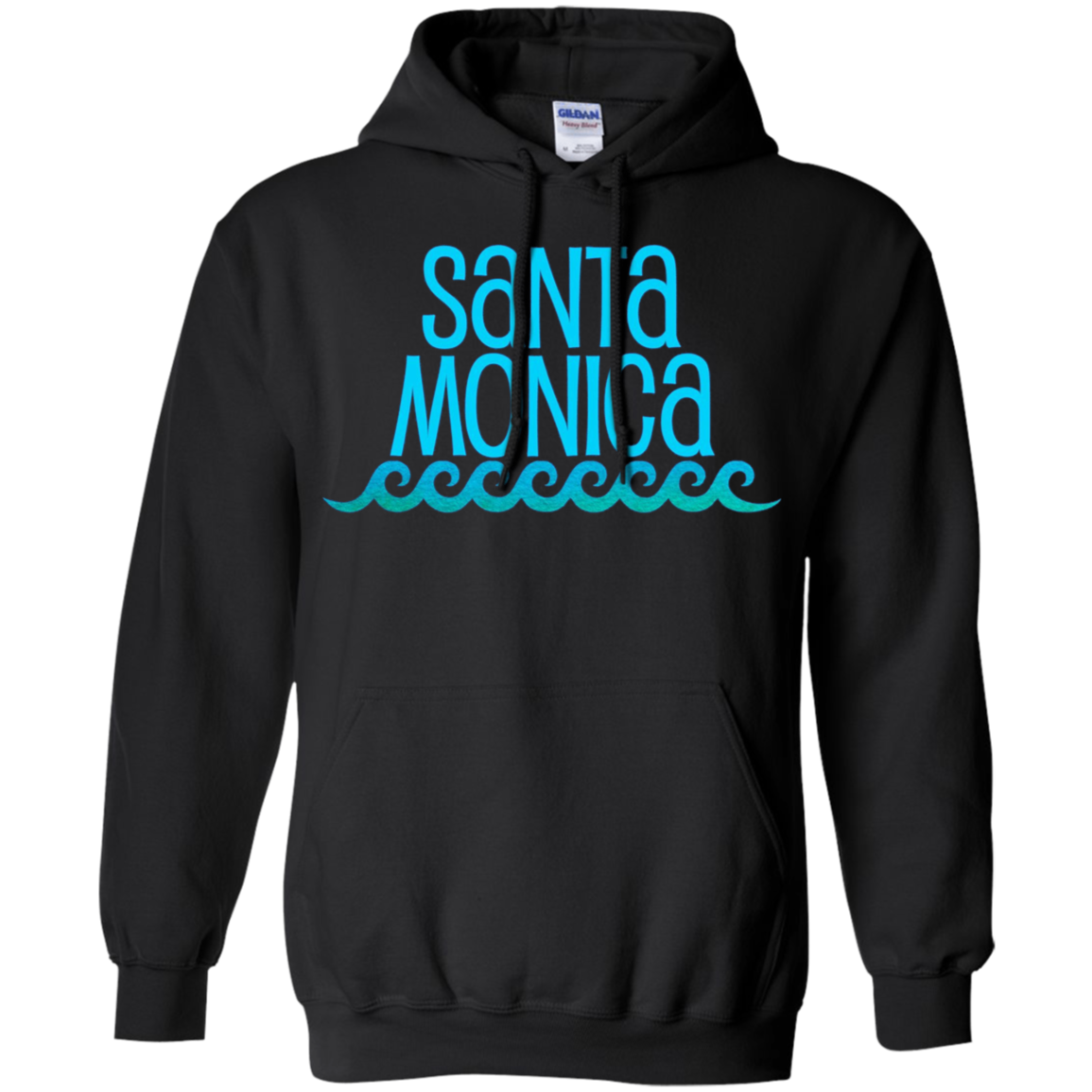 Santa Monica Beach Long Sleeve T-Shirt Waves Surf Tee Shirt