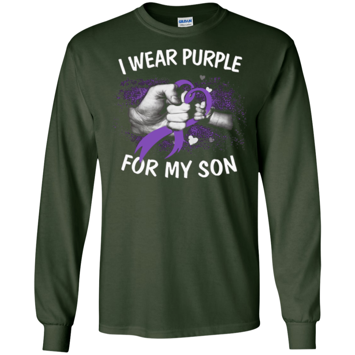 Alzheimer Awareness, I Wear Purple For My Son T-Shirt