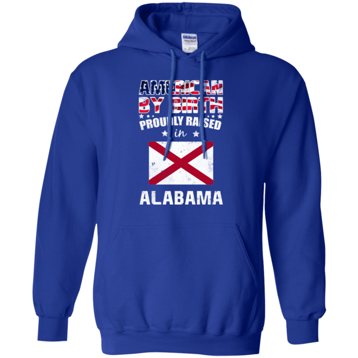 American By Birth Proudly Raised In Alabama Flag Shirt