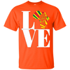 Image of African black power map raised fist I love Africa t-shirt