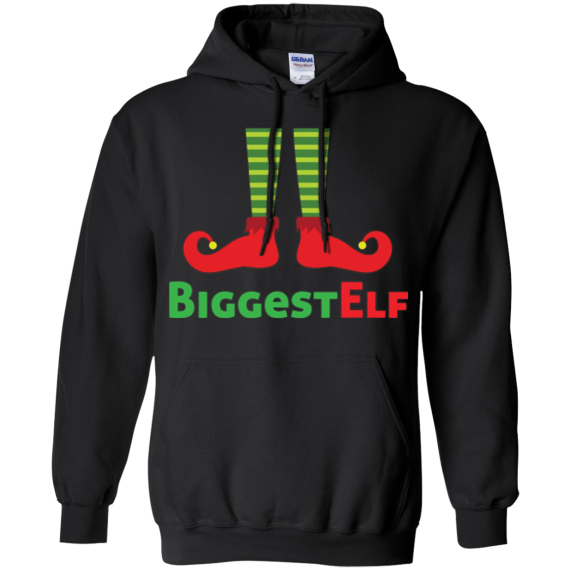 Biggest Elf Matching Family Christmas Picture Greeting Cards