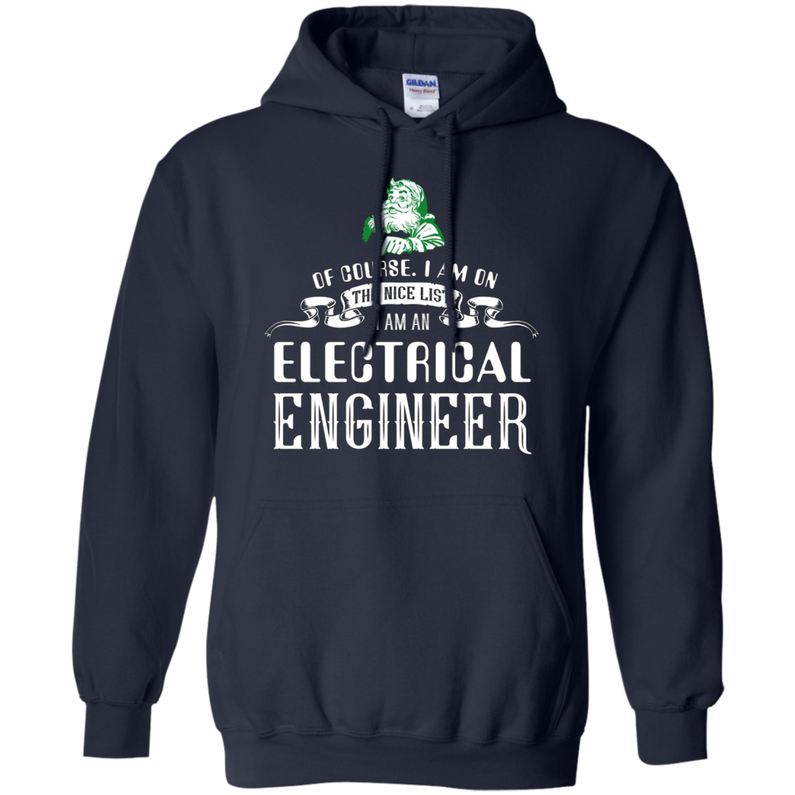 Santa Electrical Engineer Funny Tshirt on Christmas Holiday