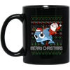Image of Santa Riding Dolphin Merry Xmas Gift Tshirt