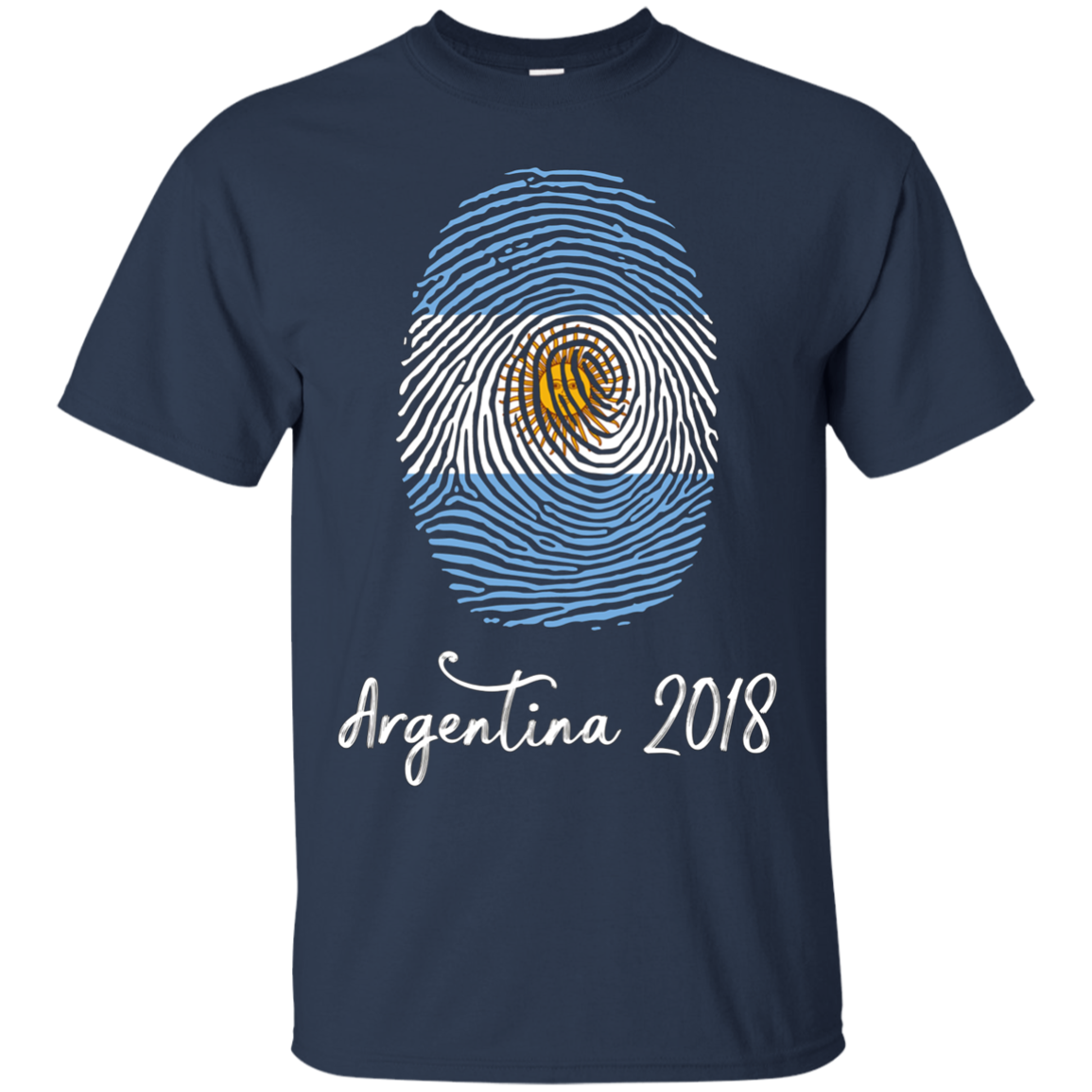 Argentina Shirt 2018 Thumbprint Soccer Flag Design