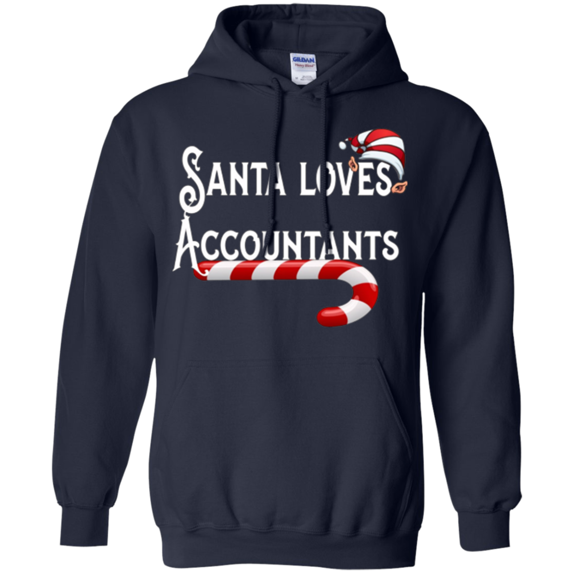 Santa Loves Accountants T-Shirt Numbers Gift Tee
