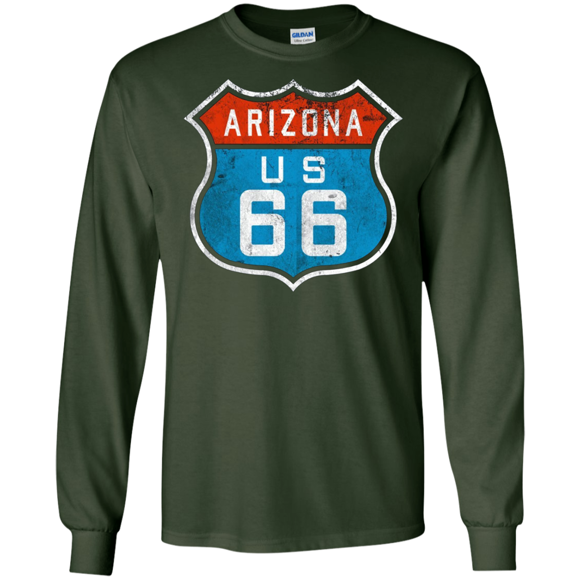 Arizona Route 66. Retro, Vintage, Distressed Grunge Tee