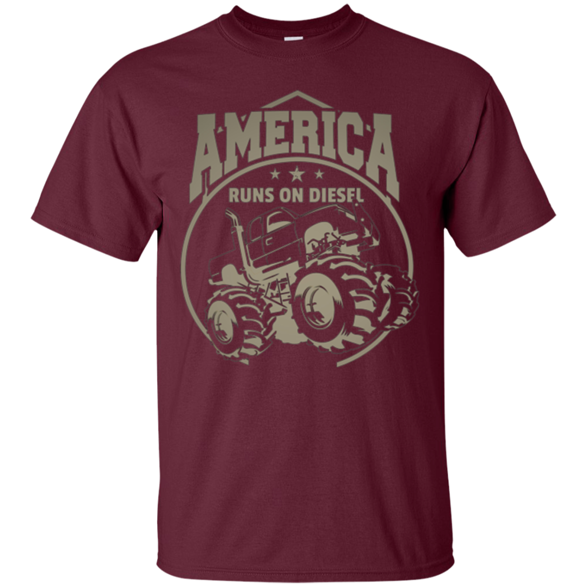 America Runs On Diesel Gear Monster SUV Truck Fans T-Shirt