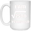 Image of 50 year old 50th Birthday Gift Idea: Square Root of 2500 Tee