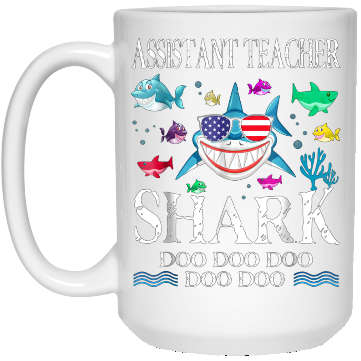 Assistant Teacher Shark Doo Doo Doo T-Shirt Gift