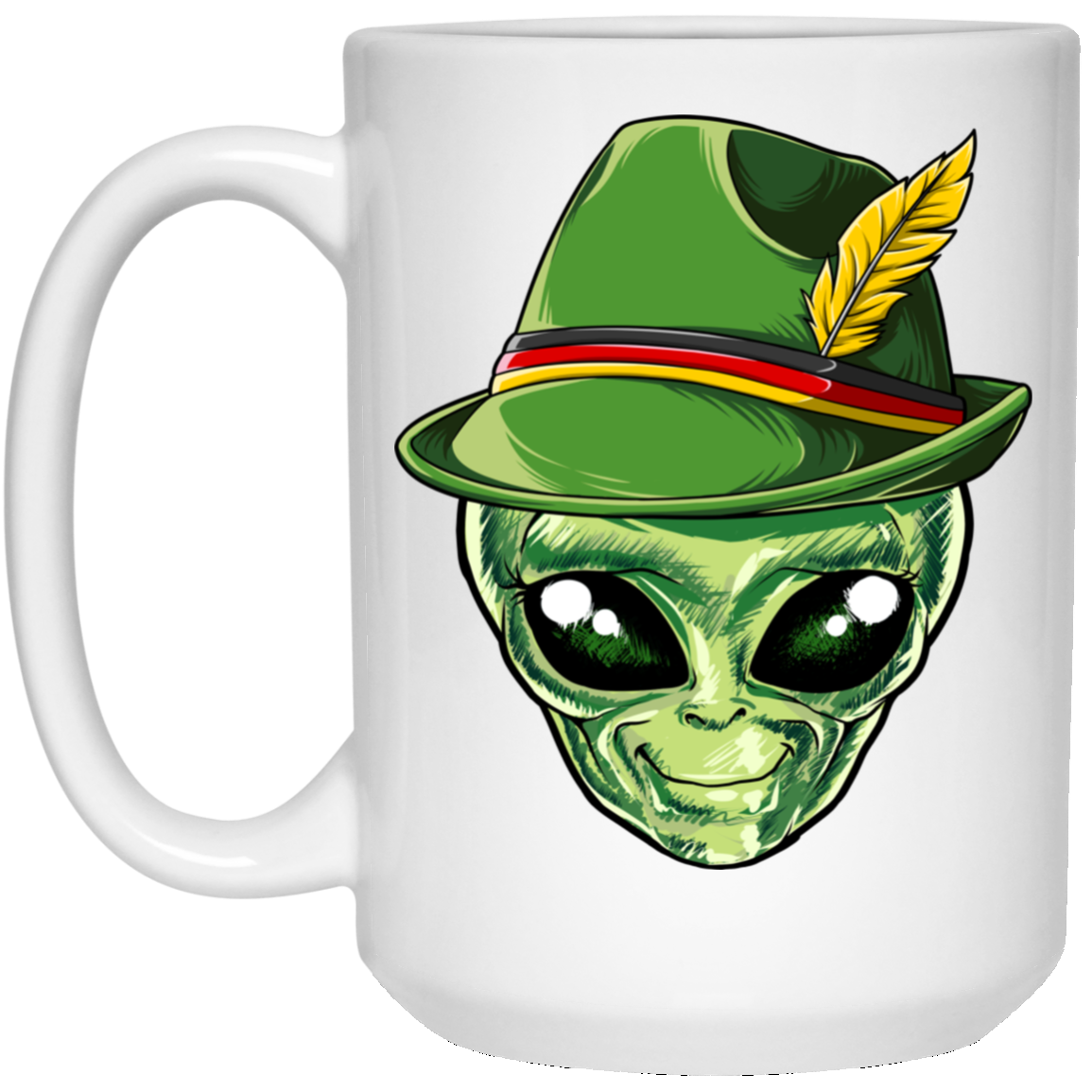 Alien Oktoberfest T shirt Men Lederhosen Alpine Ufo Lover