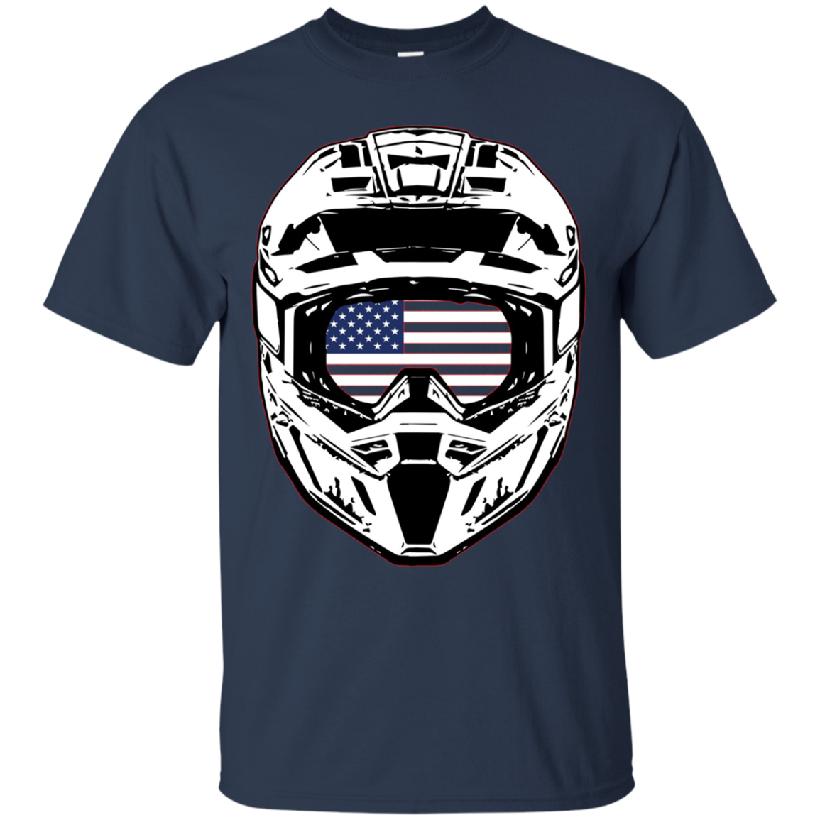 American Flag Moto / Snowmobile Helmet T-Shirt
