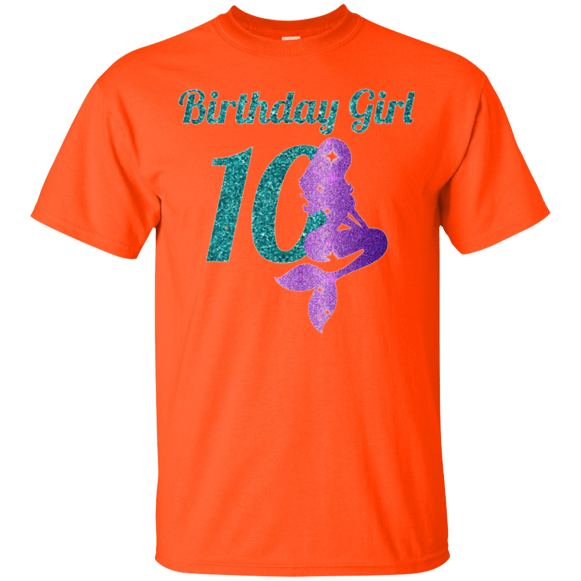 10th Birthday Girl Of Mermaid T-shirt 10 Years Old Mermaid