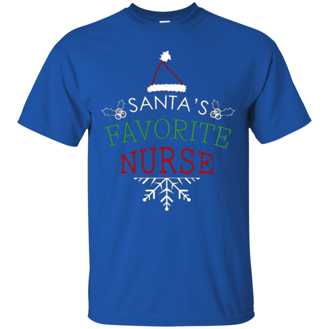 Santa's Favorite Nurse Holiday Christmas Nursing T-Shirt