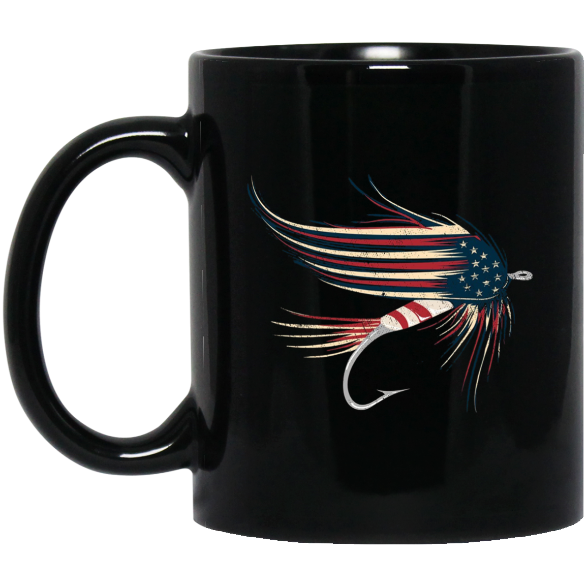 American Flag Salmon Fly T-Shirt