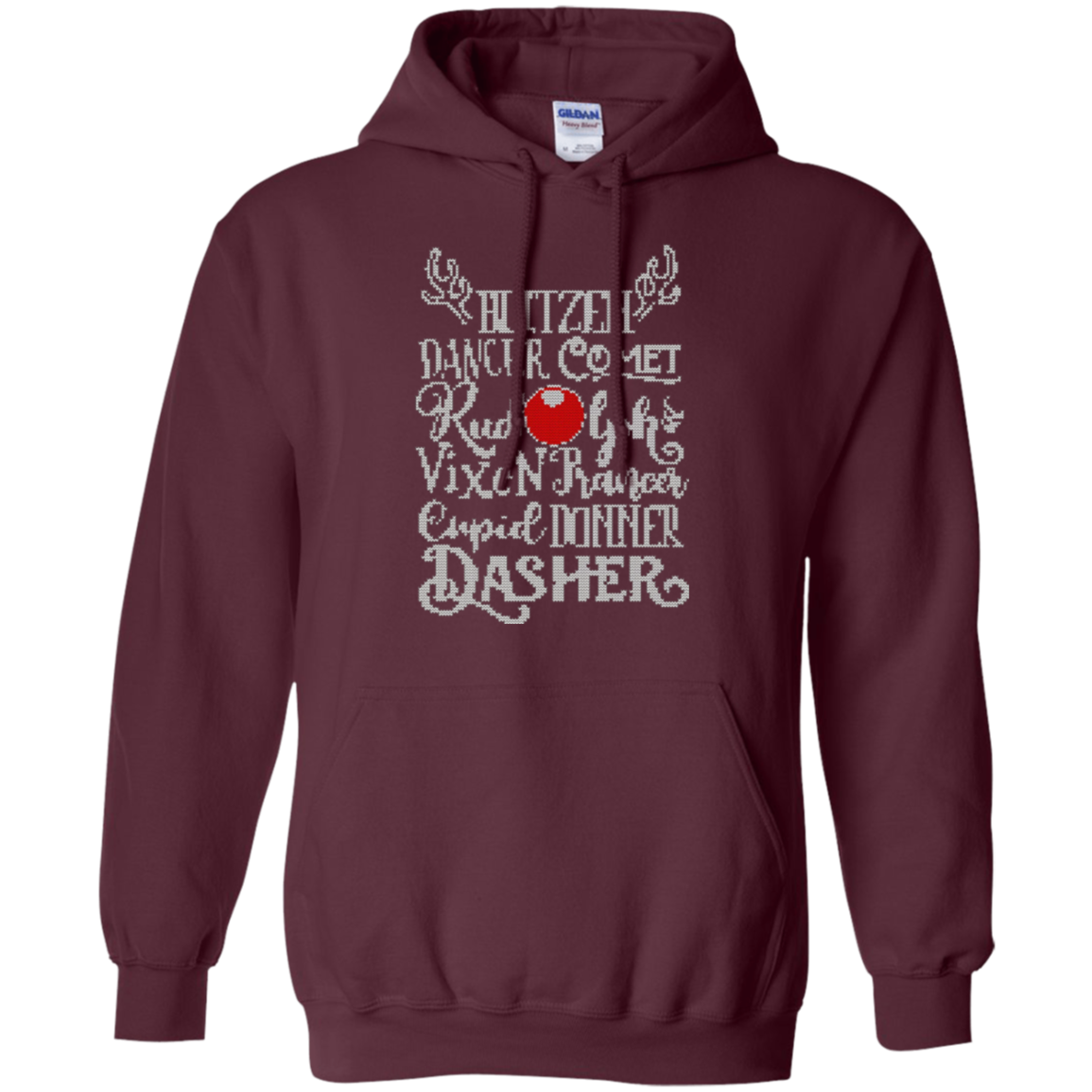 Santa's Reindeer Rudolph List Christmas Sweater Gift T-Shirt