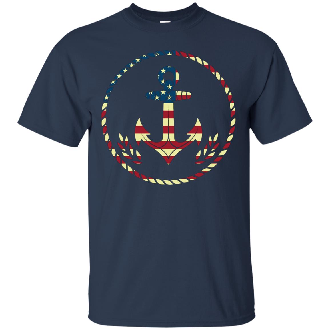 American Flag USA Sailor Anchor, Military 4th of July Shirt