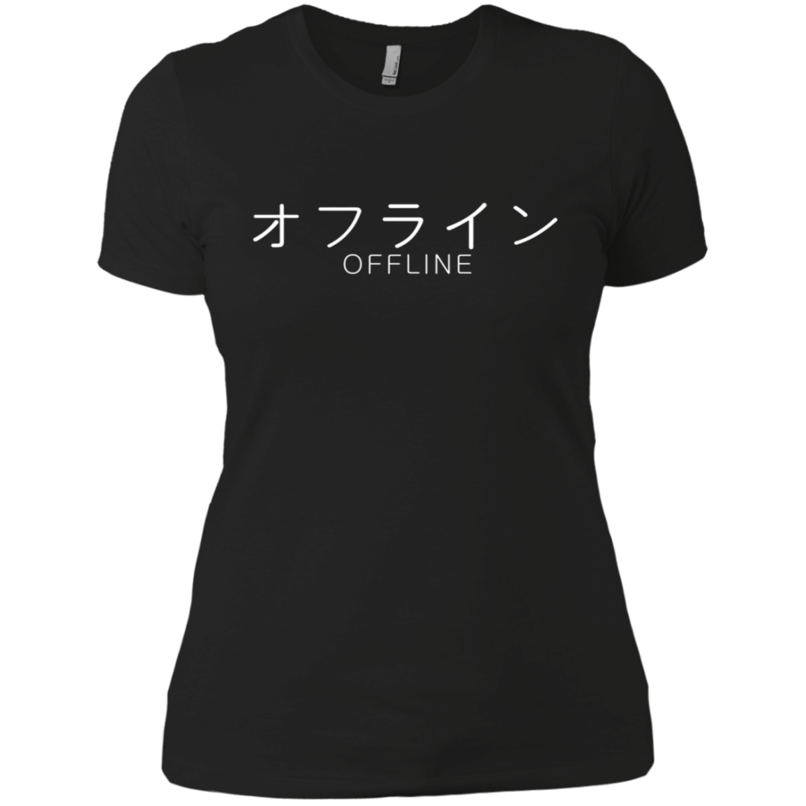 Aesthetic Offline Japanese Text Vaporwave Long Sleeve TShirt