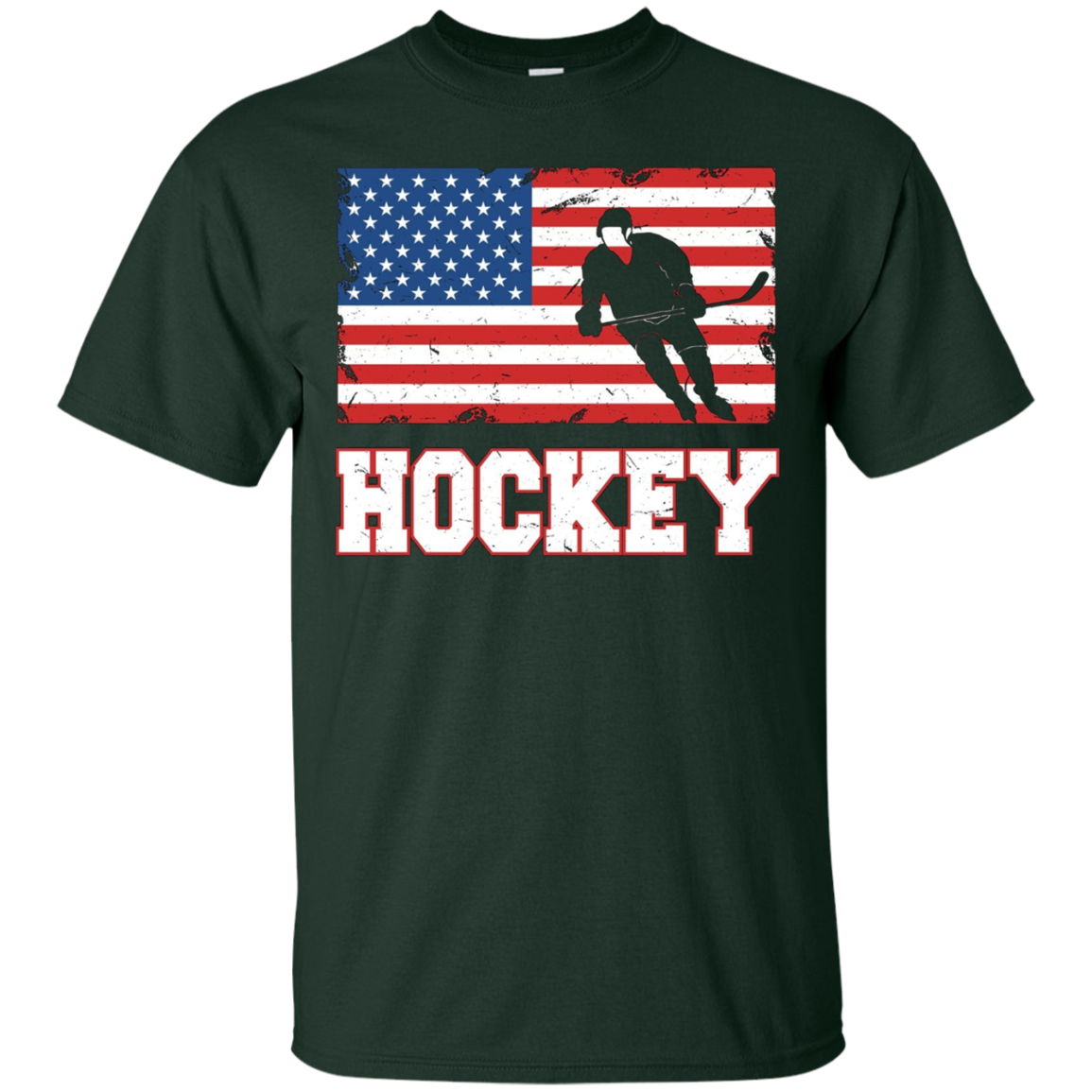 American Flag Hockey Tshirt Patriotic