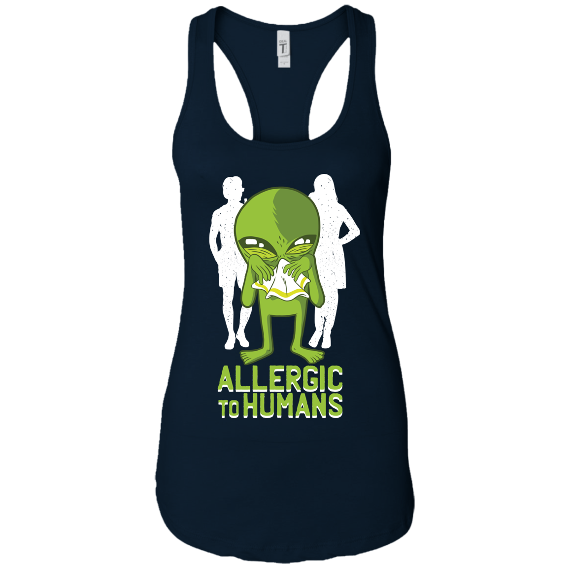 Allergic To Humans Funny Alien Galaxy Space Abduction Shirt