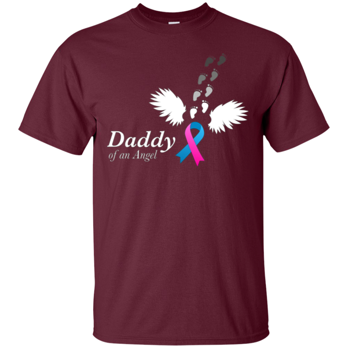 Angel Daddy T-Shirt. Miscarriage Awareness Infant Loss Tee