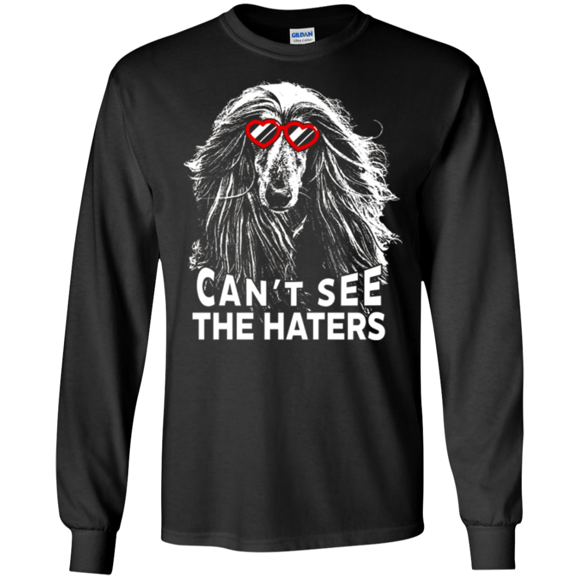 La chemise de chien de meute afghane ne peut pas voir les amants de chien mignons Haters placer la balle sur le tee