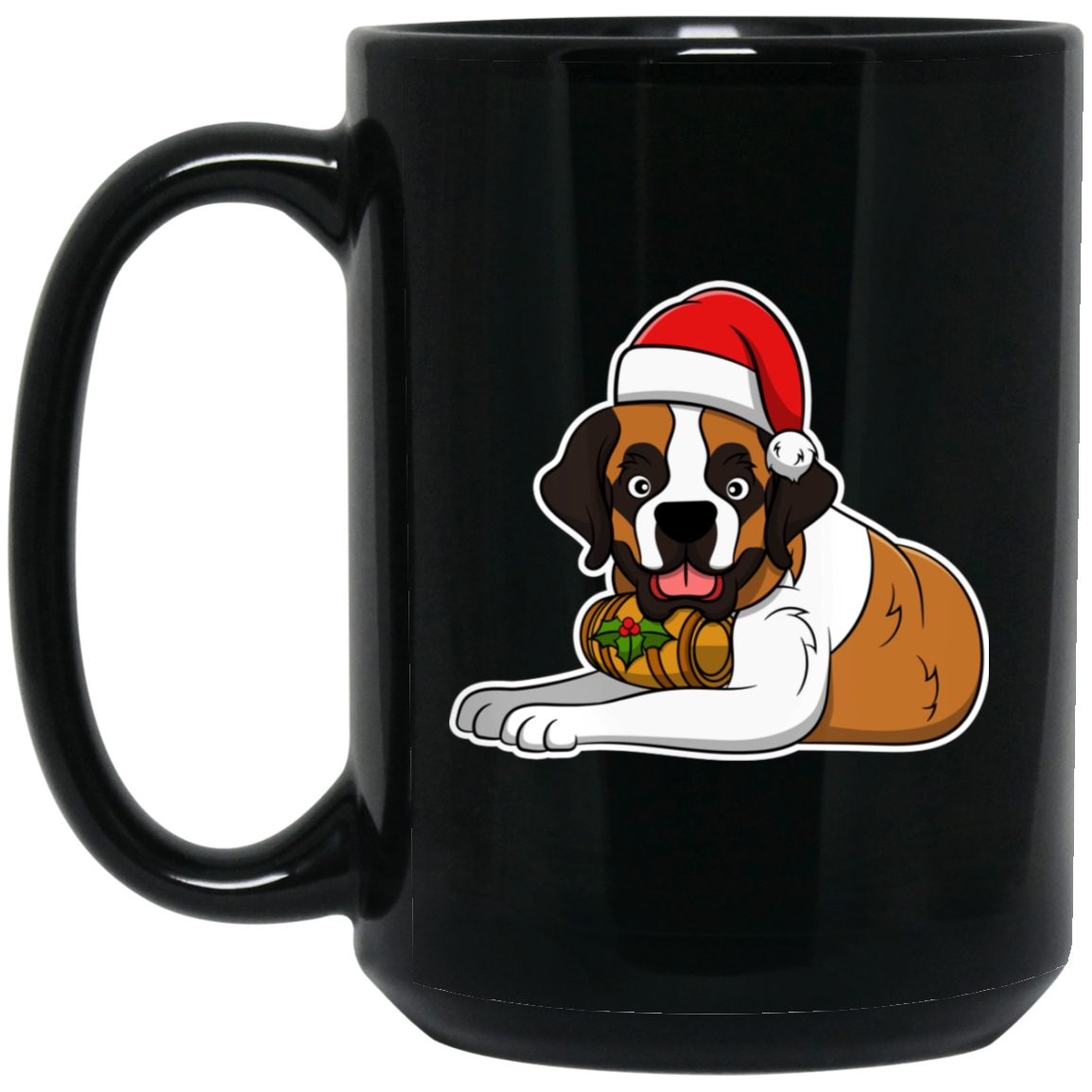 Christmas St. Bernard Dog T-Shirt, Puppy Xmas Gift