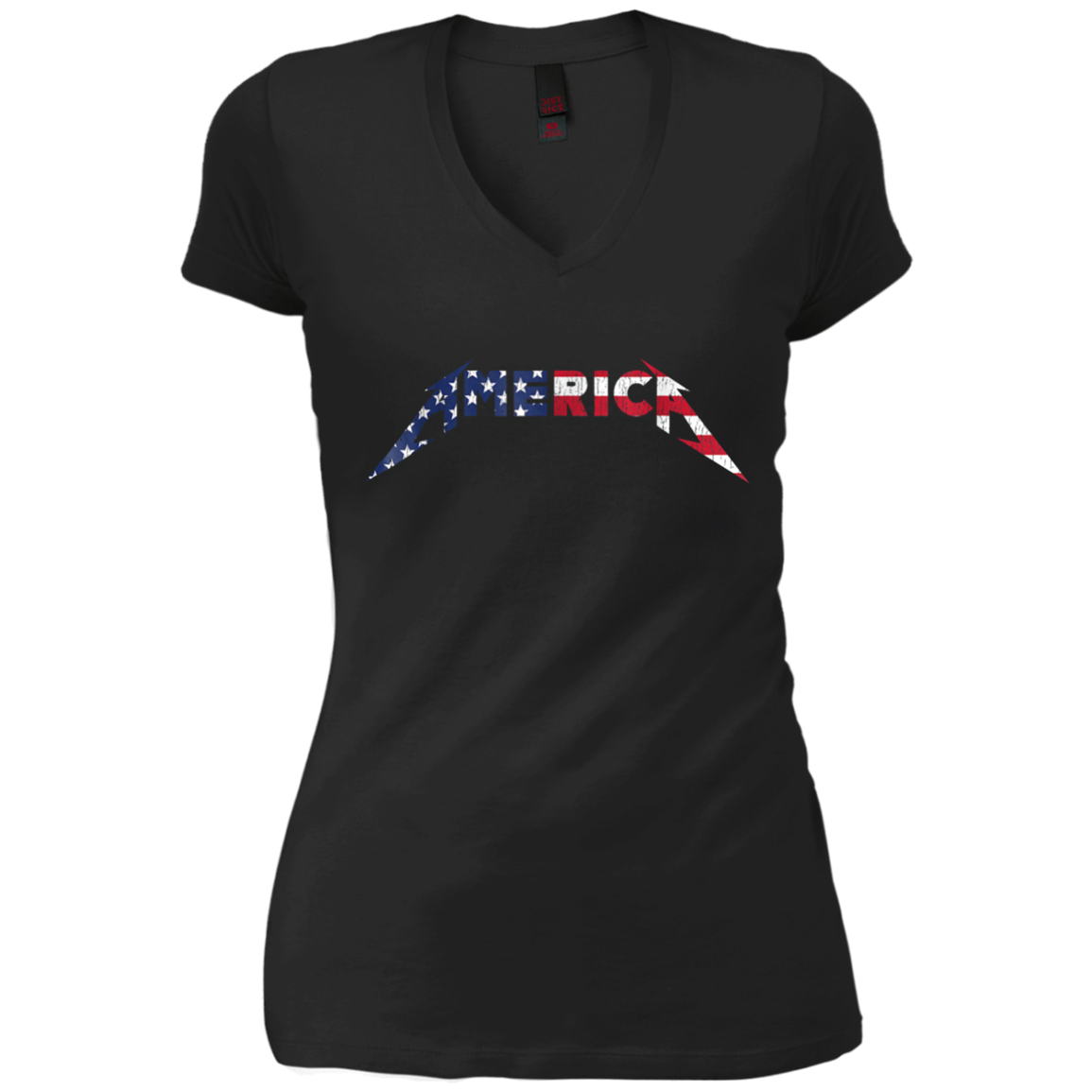 America Heavy Metal Style American Flag T-Shirt