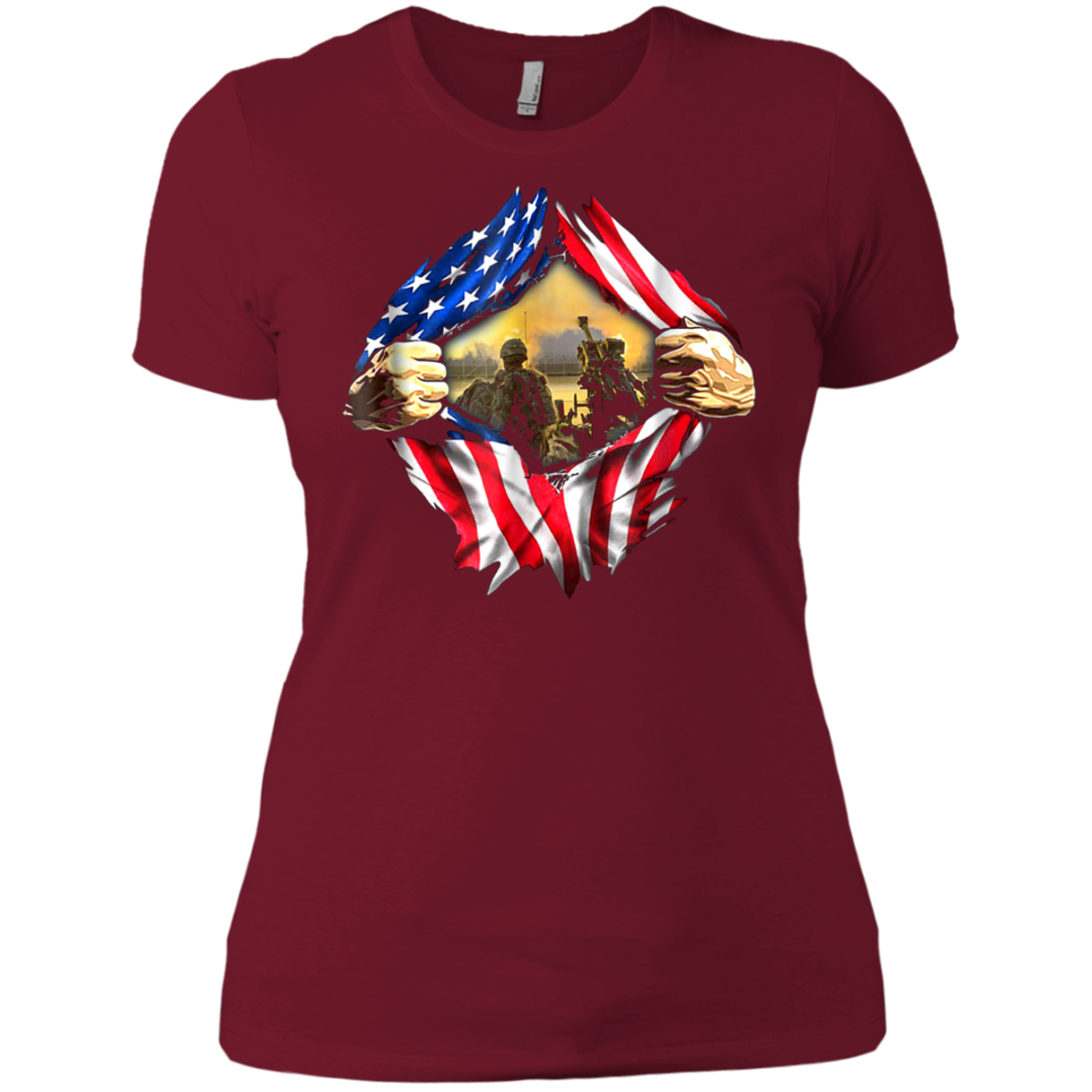 Artilleryman US Flag Awesome T-shirt