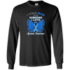 Image of Je porte un t - shirt bleu pour quelqu'un que j'aime.