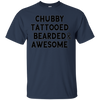 Image of T-shirt barbu tatoué potelé et génial pour homme