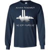 Image of Always Remember Twin Tower Never Forgive T-shirt Sept 11th