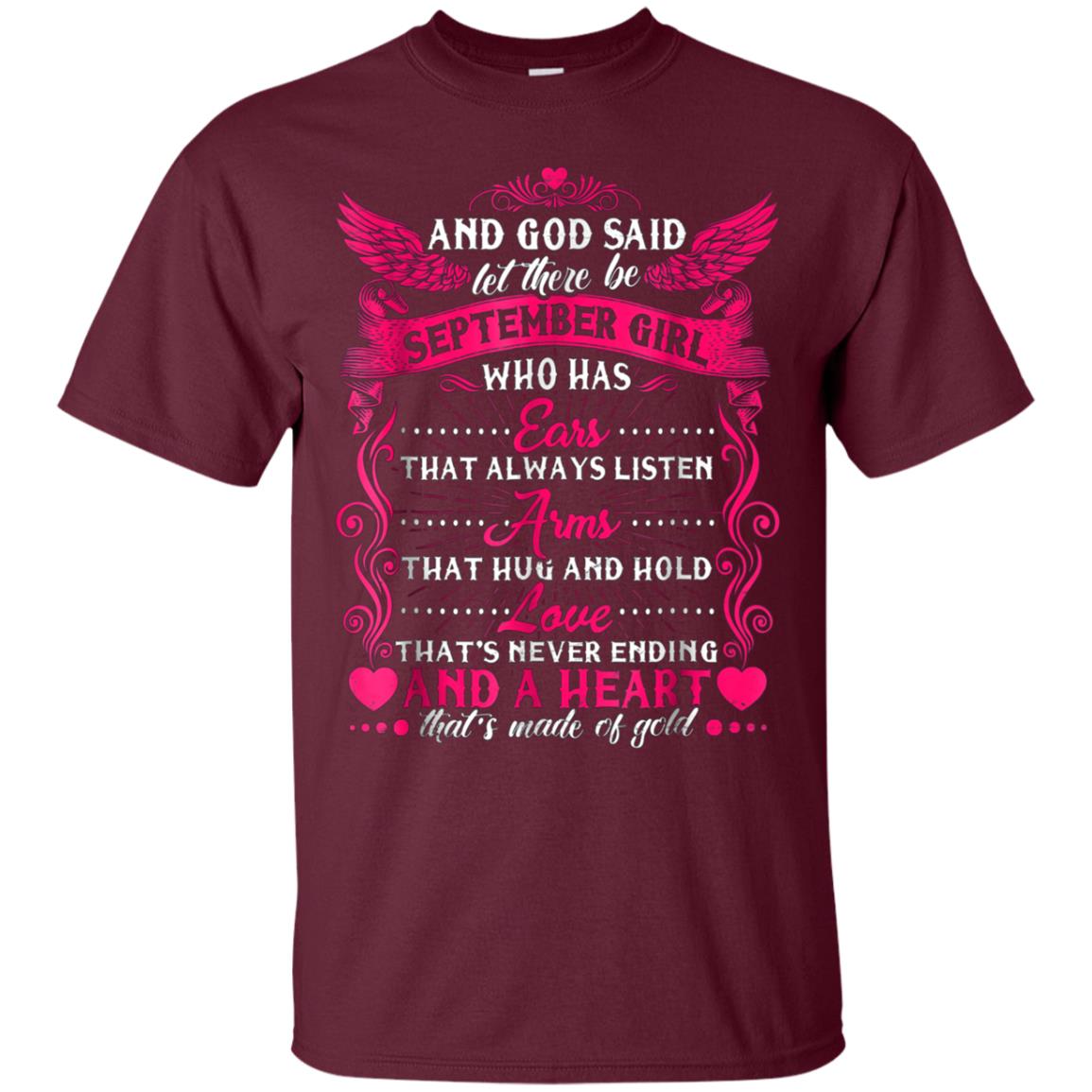 And God Said Let There Be September Girl T-shirt