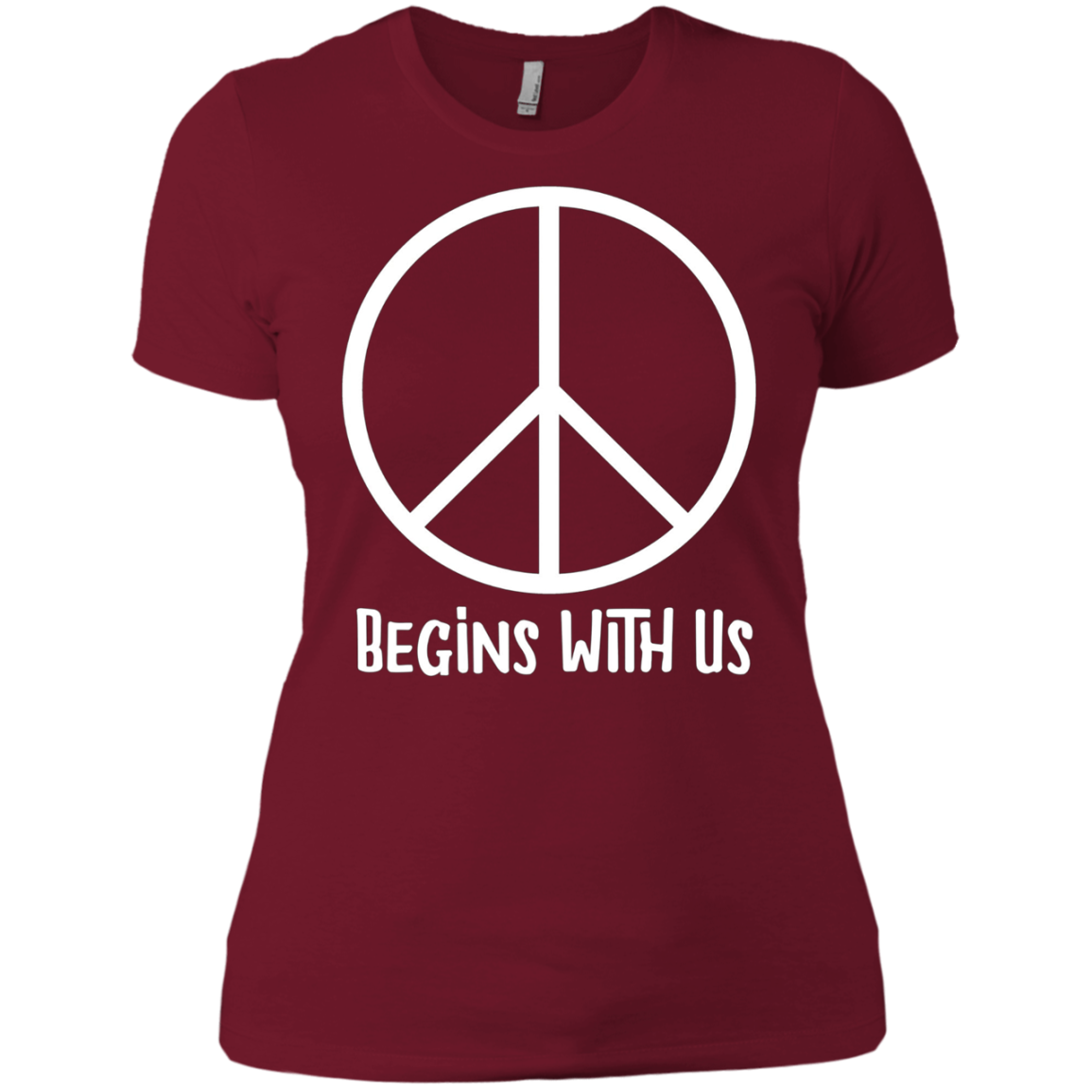 AM Peace Sign Shirts: Peace Begins With Us Symbol T-Shirt