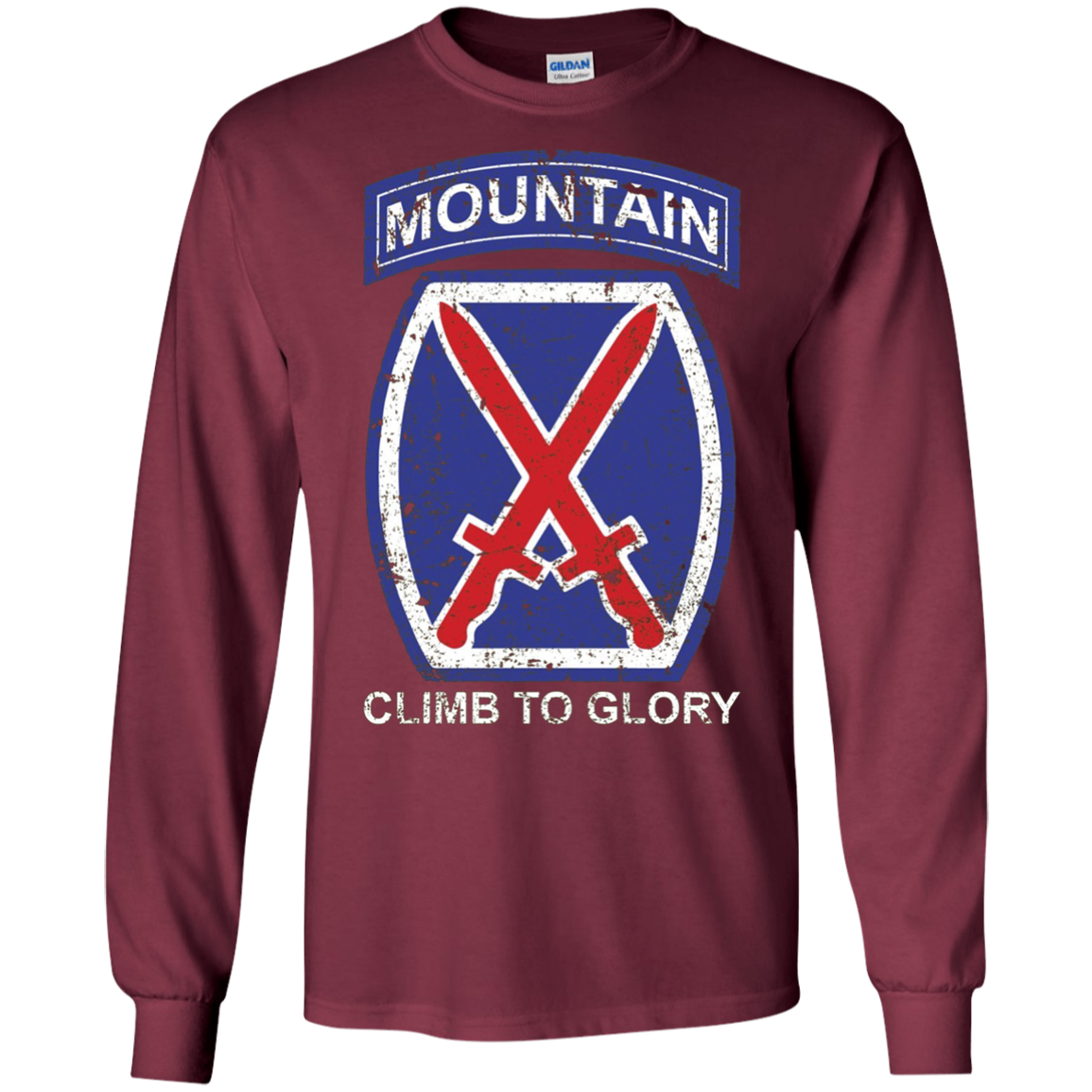 10th Mountain Division T Shirt Climb To Glory - 20324